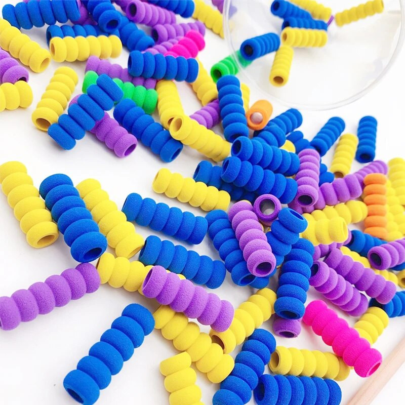 20gab Mīkstas putas Krāsu zīmuļu rokturi Bērnu Ortoze Instrumenti Zīmuļu Satvērējs Ortozes Pretslīdēšanas Rakstīšanas Pirkstu aizsargmaciņa