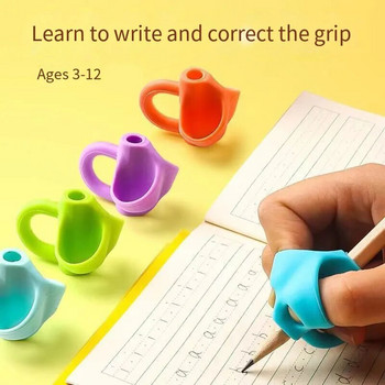 5 τμχ Θήκη για στυλό τριών δακτύλων για παιδιά αρχάριους Διορθωτή πιασίματος στυλό για μαθητές Δημοτικού Σχολείου Γραφική θήκη για στυλό
