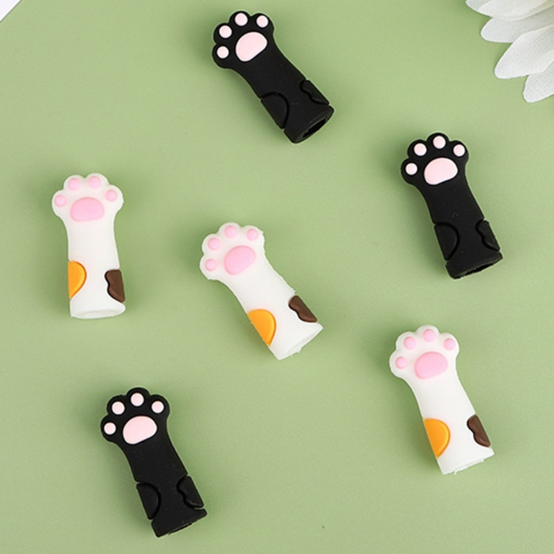3 τεμ/Σετ Kawaii Cat Pencil Cap Cartoon Silicone Topper Covers for Kids Cute Pencil Extender Σχολικά είδη