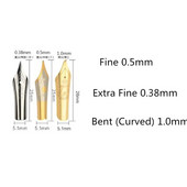 4 tk Hero täitesulepea, 26 otsaga kuldne paljude seeriate jaoks, mida saab vahetada kirjatarbed õpilaste kontoritarbed