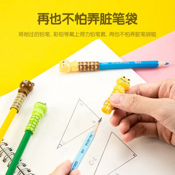 Χαριτωμένο καπάκι μολυβιού Kawaii Stationery Πλαστικό μολύβι Προστατευτικό καπάκι μολύβι Επέκταση στυλό Topper Σχολικά προμήθειες γραφείου Φθηνότερο είδος