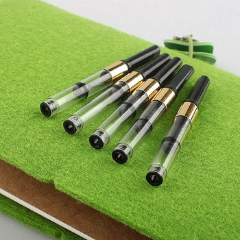 5Pcs златен калибър 3,4 mm Пластмасови патрони за помпа Fountain Pen Converter Канцеларски материали Офис Училищни пособия Писане