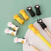 3db aranyos macskamancs ceruza kupak készlet szilikon puha érintő toll borító többféle formájú írószer iskolai tanuló számára