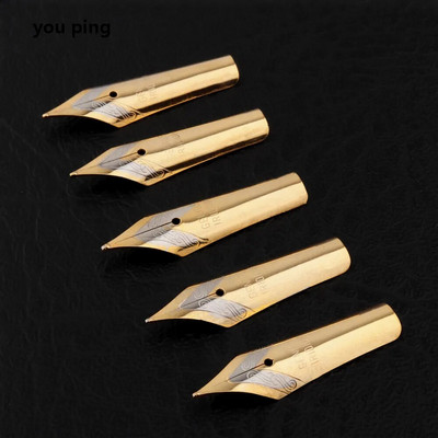 Kvaliteetne 5tk Golden Medium Nib täitesulepea Universaalne muu pliiats Saate kasutada kõiki seeria õpilaste kirjatarbeid Tarvikud