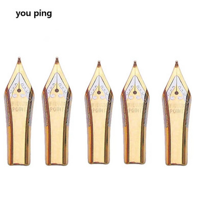 Kvaliteetne 5tk Golden Medium Nib täitesulepea Universaalne muu pliiats Saate kasutada kõiki seeria õpilaste kirjatarbeid Tarvikud