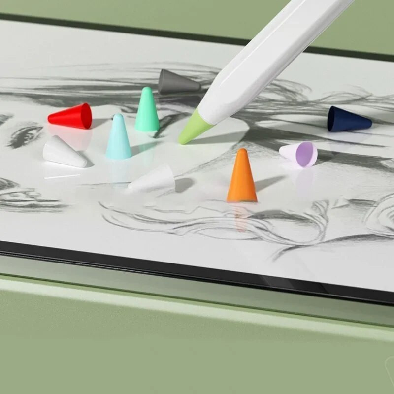 10PCS New Fashion κατάλληλο για Apple Pen 1 Generation 2 Generation Cap Pen Head Χαρτί φιλμ