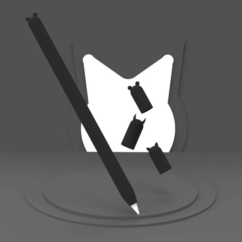 Έγχρωμη προστατευτική βάση σιλικόνης iPencil με 3 καπάκια για iPencil 1st 2nd Gen Drop Shipping