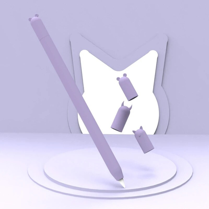 Έγχρωμη προστατευτική βάση σιλικόνης iPencil με 3 καπάκια για iPencil 1st 2nd Gen Drop Shipping