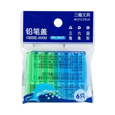 Iepakojumā 18 plastmasas zīmuļi Plastmasas zīmuļu pagarinātāji Pildspalvas uzgaļa vāciņš caurspīdīgs zīmuļa vāciņš bērniem studentiem