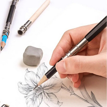 5 бр. Регулируем държач за удължител за молив с двойна глава Sketch School Office Painting Art Write Tool Sketch Pencil Extension Rod