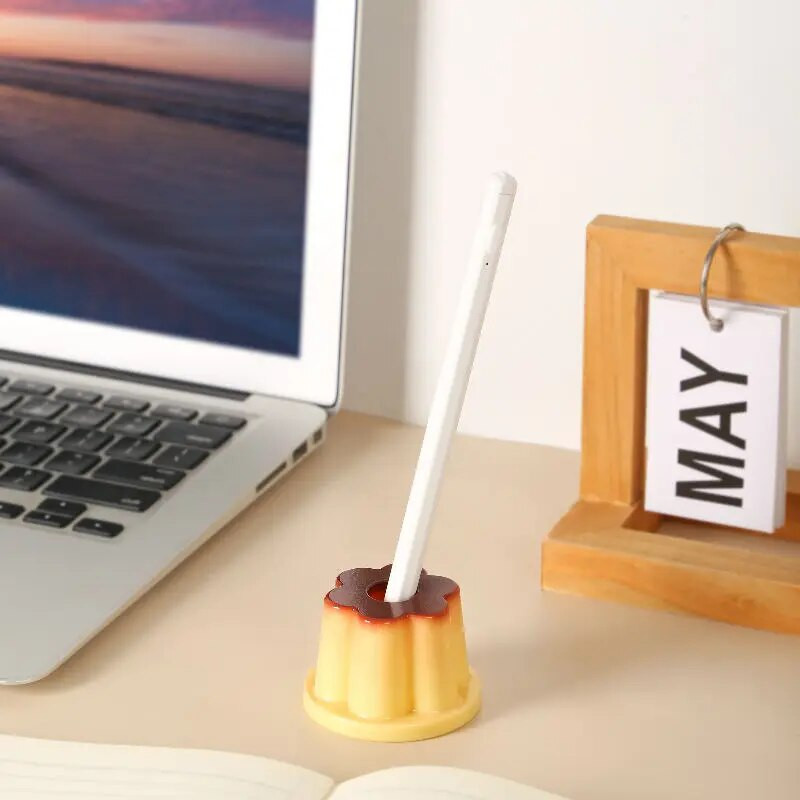 1 tk armas pudingi pliiatsihoidja, üliõpilane, armas multikas loominguline lauaarvuti kaunistus tarretise kujuga pliiatsi auguga pliiatsipesa pliiatsi hoiualus