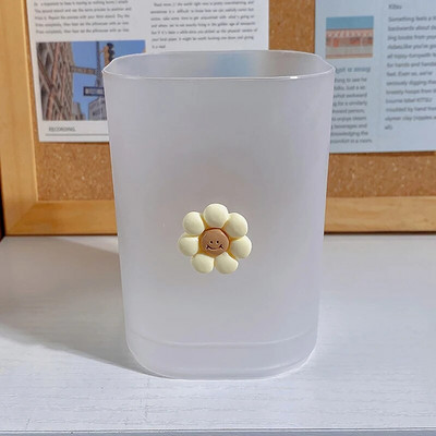 Jäätunud pliiatsihoidja kirjutuslaua korraldaja Armsad kirjatarbed koolitarbed lauaarvuti kontoritarvikud meigipliiatsihoidja pintslialus