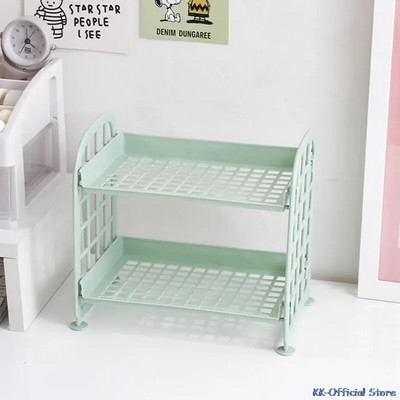 Kawaii Macaron Minimalist Desktop Organizer Ράφι αποθήκευσης φοιτητικού κοιτώνα Πτυσσόμενο κοίλο ράφι Ράφι αποθήκευσης φροντίδας δέρματος