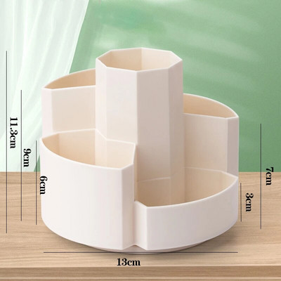 Kawaii rakstāmgalda pildspalvu turētājs 360° pagriežams 5 joslu lielas ietilpības jauks rakstāmpiederumu radošs daudzfunkcionāls glabāšanas kastes rakstāmgalda organizators
