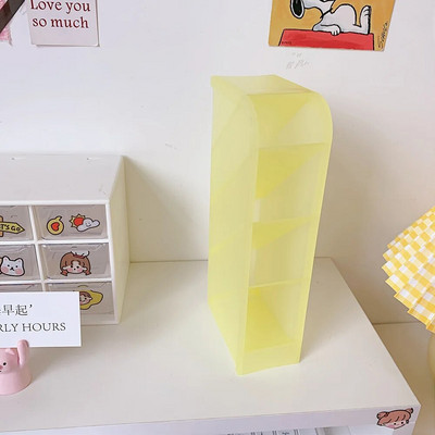 Novi stolni organizator Držač olovke Četka za šminku Kutija za pohranu 4 rešetke Kosi organizator za pohranjivanje Školski pribor