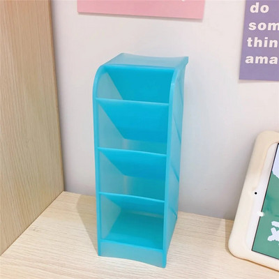 Novi stolni organizator Držač olovke Četka za šminku Kutija za pohranu 4 rešetke Kosi organizator za pohranjivanje Školski pribor