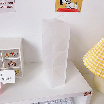 Novi stolni organizator Držač olovke Četka za šminku Kutija za pohranu 4 rešetke Kosi organizator za pohranjivanje Školski pribor