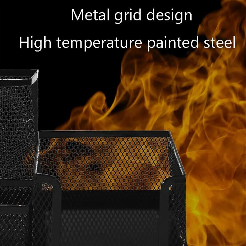 Kombinēts pildspalvu turētājs Vienkārša metāla kaltas dzelzs trīs režģu glabāšanas pildspalvu turētājs Studentu kancelejas piederumu uzglabāšanas kauss skolas piederumi