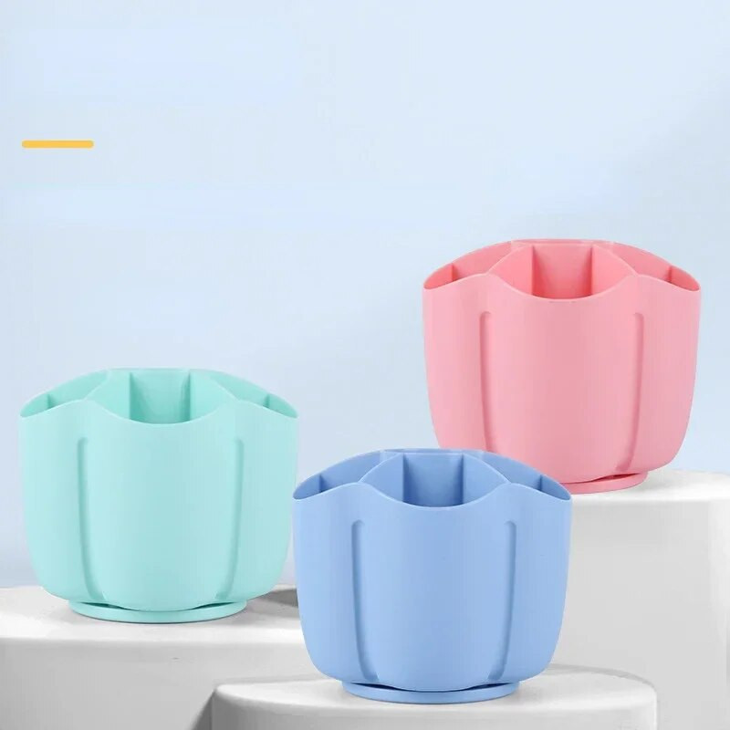 Ritenis 360° rotējošs pildspalvas turētājs Lielas ietilpības vienkrāsains zīmuļu uzglabāšanas kaste Galddatora organizators Skolas biroja kancelejas preces