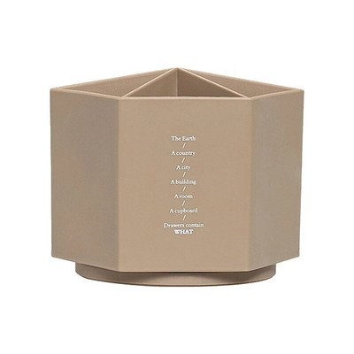 Vienkāršs sešstūra formas 6 režģu pildspalvu turētājs 360 pagriežams darbvirsmas organizators, liela ietilpība biroja kancelejas piederumu kosmētikas uzglabāšanas kaste