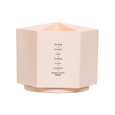 Vienkāršs sešstūra formas 6 režģu pildspalvu turētājs 360 pagriežams darbvirsmas organizators, liela ietilpība biroja kancelejas piederumu kosmētikas uzglabāšanas kaste