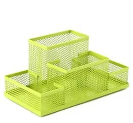 Daudzfunkcionāls rakstāmgalda metāla sieta pildspalvu turētājs organizators biroja skolas kancelejas piederumu uzglabāšanas kaste Penāļa futrāļa statīvs galddatora piederumi