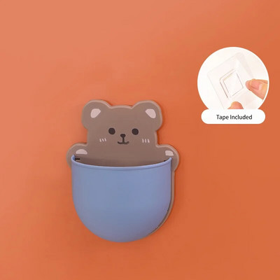 MOHAMM-Cartoon Αυτοκόλλητη μολυβιέρα για στυλό τοίχου, μαρκαδόροι αποθήκευσης γραφής, επιτραπέζια οργάνωση, χαριτωμένο, 1 τεμ.