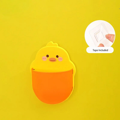 MOHAMM-Cartoon Αυτοκόλλητη μολυβιέρα για στυλό τοίχου, μαρκαδόροι αποθήκευσης γραφής, επιτραπέζια οργάνωση, χαριτωμένο, 1 τεμ.