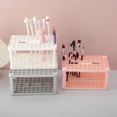 Lattices Cosmetic Make-up Brush Storage Box Galda organizators Make Up Tools Pildspalvu uzglabāšana Aplauzums Nagu lakas Kosmētikas Turētāja Kaste