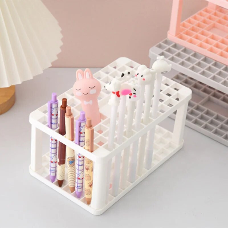 Lattices Cosmetic Make-up Brush Storage Box Galda organizators Make Up Tools Pildspalvu uzglabāšana Aplauzums Nagu lakas Kosmētikas Turētāja Kaste