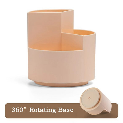 Augstas kvalitātes 360° rotējošs pildspalvu turētājs 3 režģu zīmuļu uzglabāšanas kastīte Skolas biroja galddatora rakstāmpiederumi pildspalvu kastes organizators Students