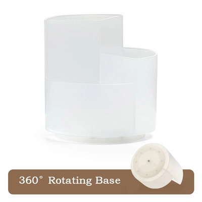 Augstas kvalitātes 360° rotējošs pildspalvu turētājs 3 režģu zīmuļu uzglabāšanas kastīte Skolas biroja galddatora rakstāmpiederumi pildspalvu kastes organizators Students