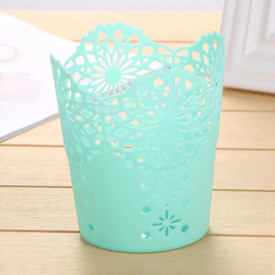 Creative Hollow Roses Μολύβι Θήκη για Γλάστρα Βούρτσα Αποθήκευσης Δοχείο Γραφείο Organizer Πλαστική γραφική θήκη Γραφείο