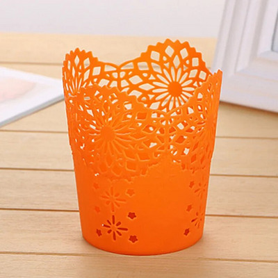 Creative Hollow Roses Μολύβι Θήκη για Γλάστρα Βούρτσα Αποθήκευσης Δοχείο Γραφείο Organizer Πλαστική γραφική θήκη Γραφείο