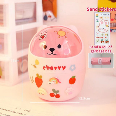 Bear Desktop miskastes uzglabāšanas organizators rakstāmgaldam Mini cute galda organizators plastmasas pildspalvu turētājs Kawaii korejiešu kancelejas piederumu glabātuve