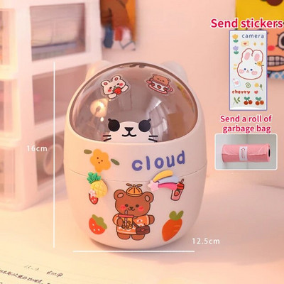 Bear Desktop miskastes uzglabāšanas organizators rakstāmgaldam Mini cute galda organizators plastmasas pildspalvu turētājs Kawaii korejiešu kancelejas piederumu glabātuve