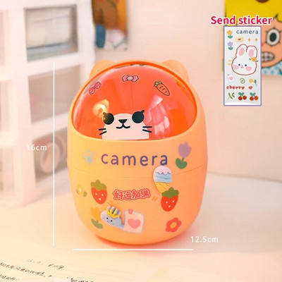 Bear Desktop miskastes uzglabāšanas organizators rakstāmgaldam Mini cute galda organizators plastmasas pildspalvu turētājs Kawaii korejiešu kancelejas piederumu glabātuve