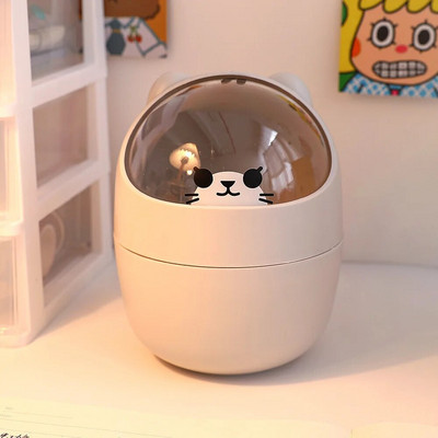 Bear Desktop miskastes uzglabāšanas organizators rakstāmgaldam Mini cute galda organizators plastmasas pildspalvu turētājs Kawaii korejiešu kancelejas piederumu glabātuve