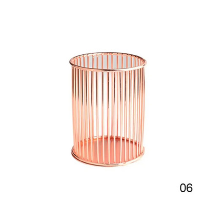 Μεταλλικό διχτυωτό τετράγωνο μολύβι επιτραπέζιου μακιγιάζ Ταξινόμηση οργάνωσης αποθήκευσης Μαύρο ασημί Χρυσό θήκη Καλάθι προμηθειών γραφικής ύλης