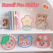 Κάτοχος στυλό Kawaii Creative Cute Desk Organizer Cartoon ακρυλικό διαφανές σταθερό κουτί αποθήκευσης Students School of office
