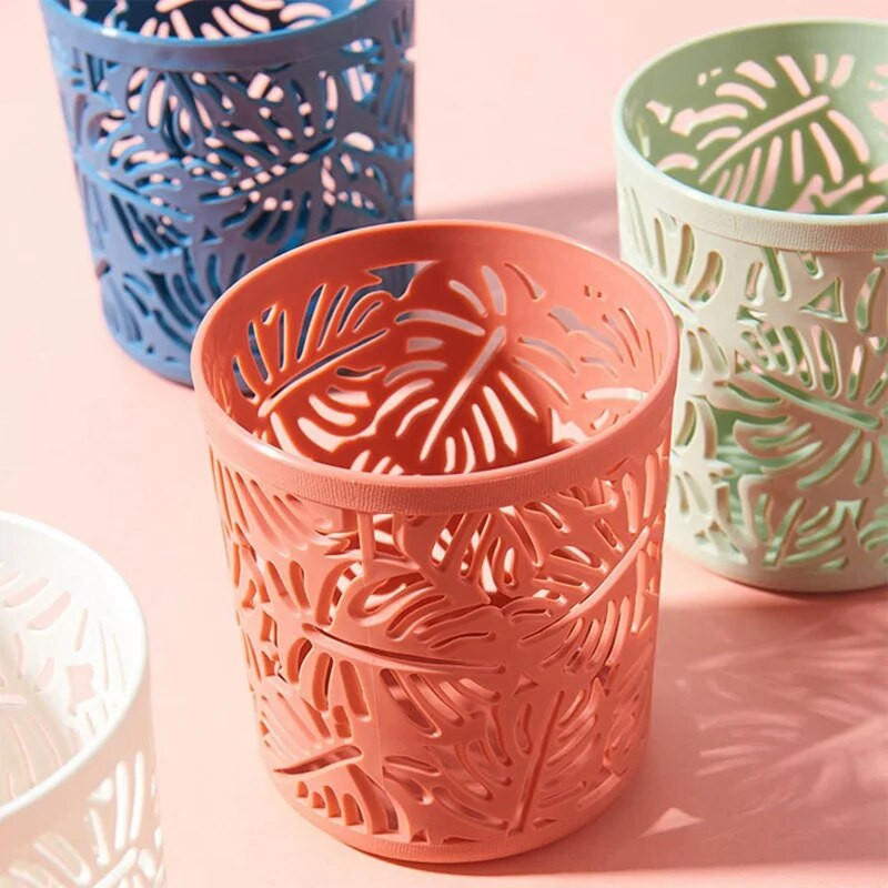 Για σχολικά είδη γραφείου Μολύβι Θήκη για στυλό Κύλινδρος γραφικής ύλης Οργανωτής αποθήκευσης Δοχείο Nordic Hollow Flower Πινέλο μακιγιάζ