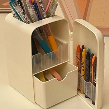 Креативен бял хладилник, забавен държач за химикалка Ins Student Сладък японски калъф за държач за химикалка за хладилник за момичета, канцеларски материали, държач за четка за грим