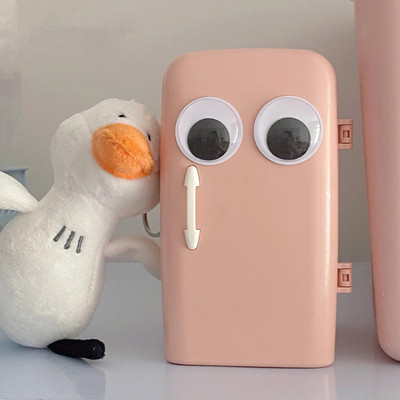 Radošs balts ledusskapja jautrs pildspalvu turētājs studentiem japā japāņu ledusskapja pildspalvas turētāja futrālis meitenēm rakstāmpiederumu kosmētikas otu turētājs