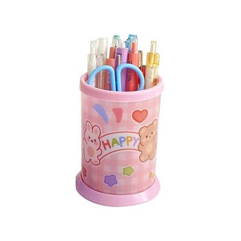 Διαφανής ακρυλική βάση για στυλό Kawaii Organizer επιτραπέζιου υπολογιστή INS New Fashion Cute Bear Bunny Γραφείο Χαρτικά Καλλυντικά Κουτί αποθήκευσης