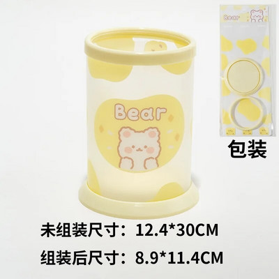 Kawaii caurspīdīgs akrila pildspalvu turētājs darbvirsmas organizators INS jauns modes gudrs lāču zaķis biroja kancelejas piederumu kosmētikas uzglabāšanas kaste