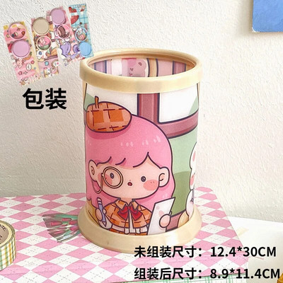 Kawaii caurspīdīgs akrila pildspalvu turētājs darbvirsmas organizators INS jauns modes gudrs lāču zaķis biroja kancelejas piederumu kosmētikas uzglabāšanas kaste