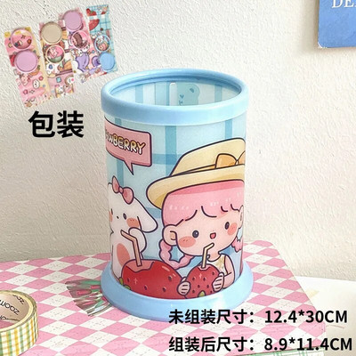 Kawaii caurspīdīgs akrila pildspalvu turētājs darbvirsmas organizators INS jauns modes gudrs lāču zaķis biroja kancelejas piederumu kosmētikas uzglabāšanas kaste