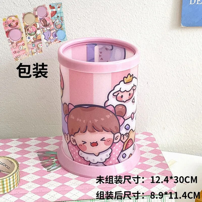 Kawaii caurspīdīgs akrila pildspalvu turētājs darbvirsmas organizators INS jauns modes gudrs lāču zaķis biroja kancelejas piederumu kosmētikas uzglabāšanas kaste