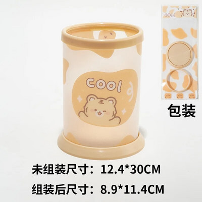 Kawaii caurspīdīgs akrila pildspalvu turētājs darbvirsmas organizators INS jauns modes gudrs lāču zaķis biroja kancelejas piederumu kosmētikas uzglabāšanas kaste