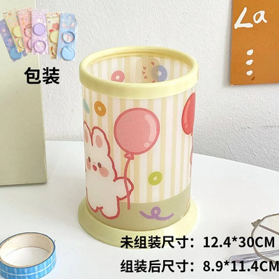 Kawaii caurspīdīgs akrila pildspalvu turētājs darbvirsmas organizators INS jauns modes gudrs lāču zaķis biroja kancelejas piederumu kosmētikas uzglabāšanas kaste